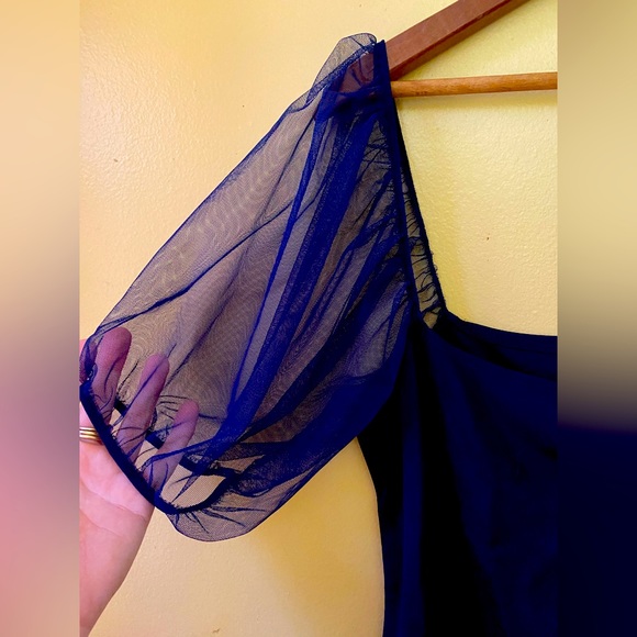 Free People Intimately Mesh Princess Sleeve Top sz S NWOT - Picture 3 of 3